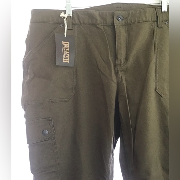 NWT Duluth Trading Co. Fire Hose Flex Cargo Pants in Olive Sz. 18W x 31” - Picture 3 of 7